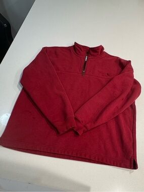 Vintage Carhartt Quarter Zip Pullover - Burgundy Red